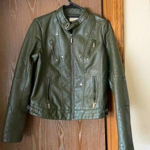 Green JouJou faux leather jacket